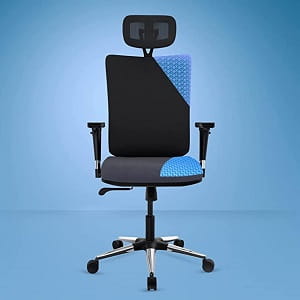 The sleep company smartgrid onyx mid-back chair for office and home
